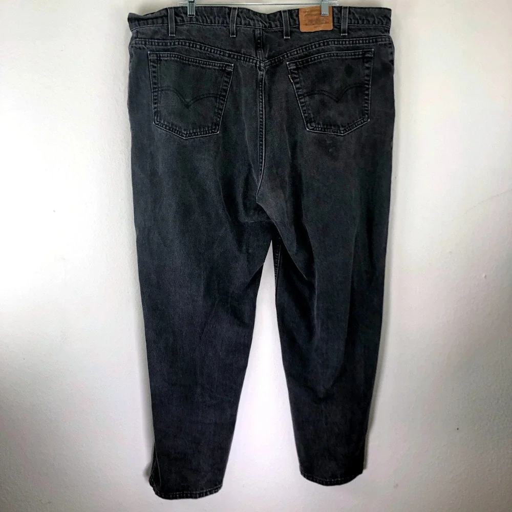Vintage 1998 Levis 545 Loose Fit Jeans Mens 48x30 Black Orange Tab Y2K